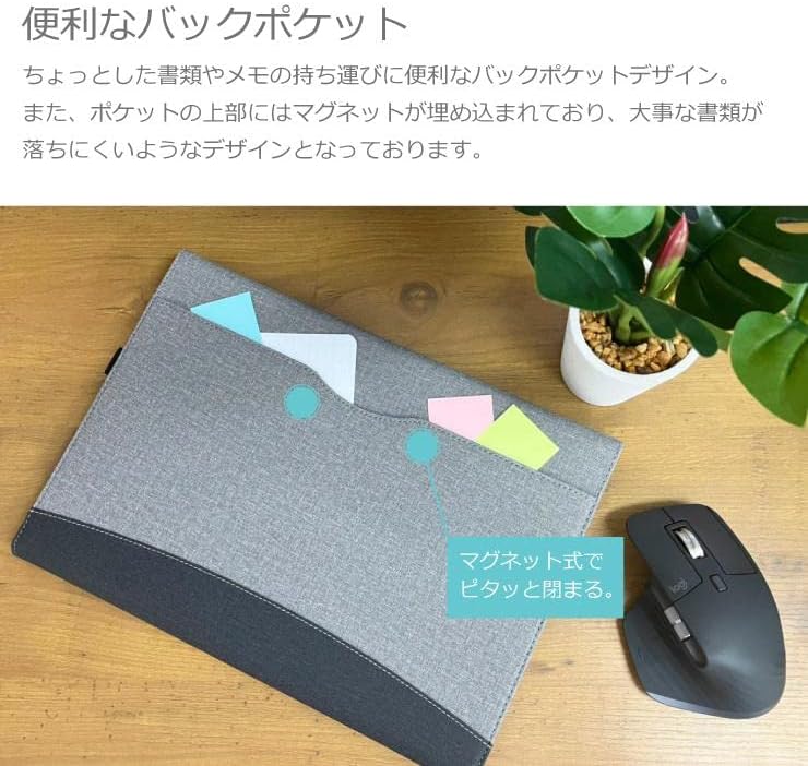 Surface Pro 7+/7/6/5用手帳型ケース ペンホルダー・キーボード収納可 薄型スタンド機能付き 軽量耐衝撃カバー (青)