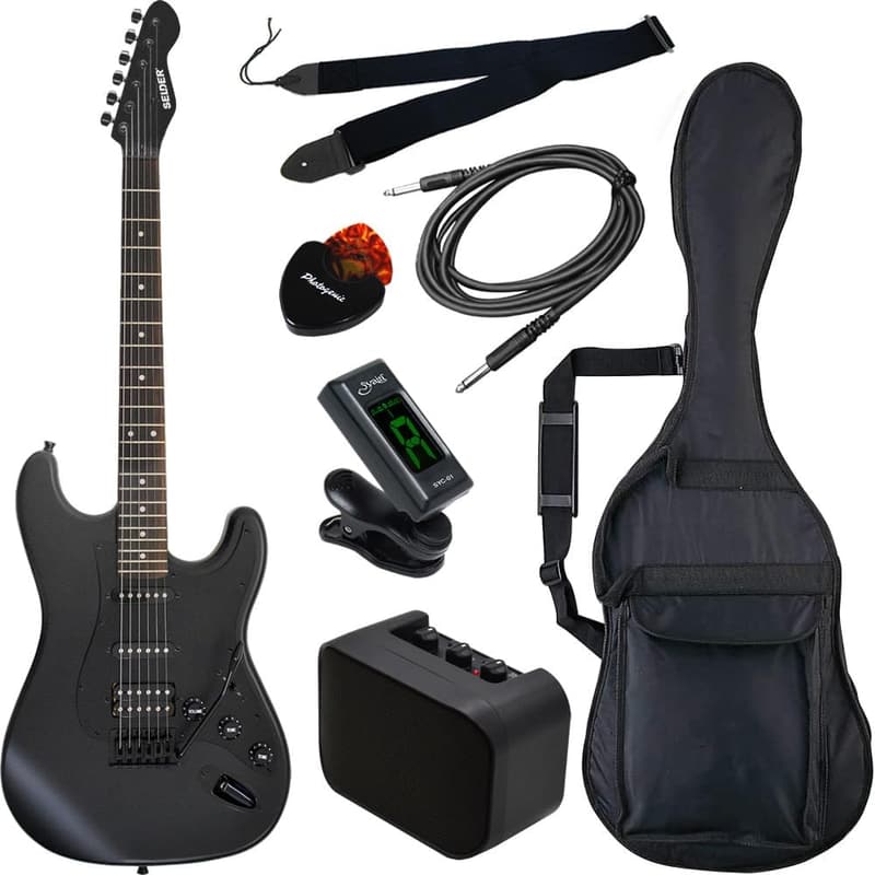 初心者向けセルダー ストラトキャスタータイプ エレキギター ベーシックセット STC-04/BB