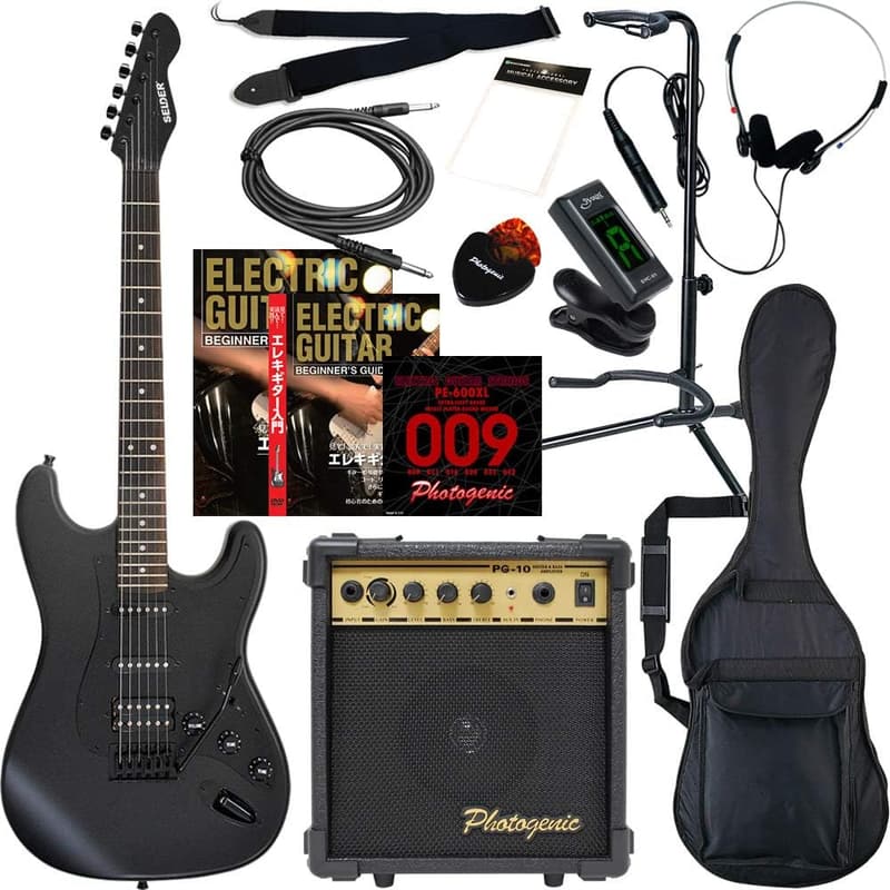 初心者向け ストラトキャスタータイプ エレキギター 13点セット(セルダー・サクラ楽器オリジナル STC-04/BB)