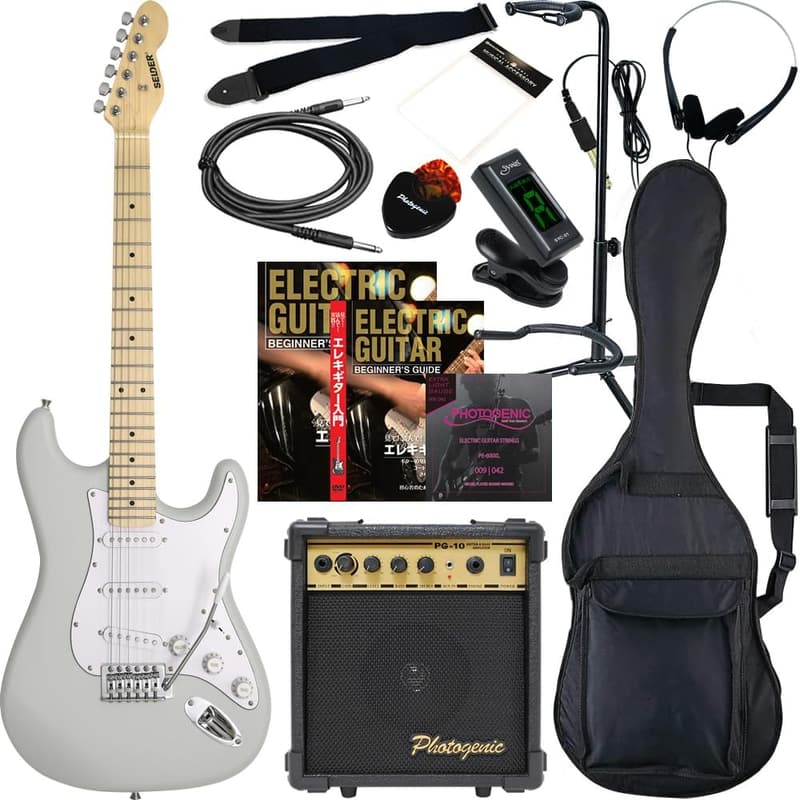 初心者向け ストラトキャスタータイプ エレキギター 13点セット ST-16M/AG