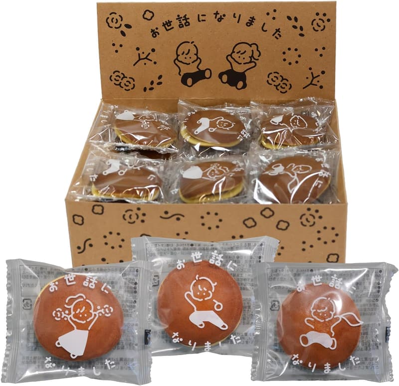 退職お菓子ミニどら焼き24個セット プチギフト 個包装デザイン3種