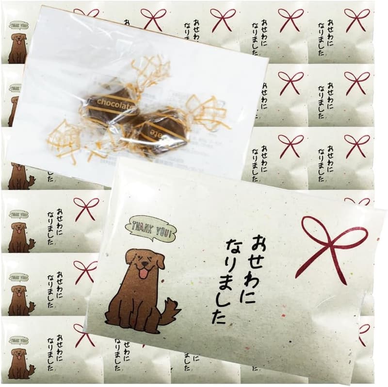 おせわになりましたプチギフト メロウキッスチョコレート2個入×30個パック