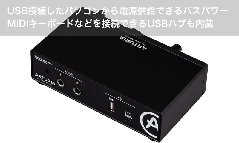 ポータブル音楽制作用オーディオインターフェイス MiniFuse 1 ブラック