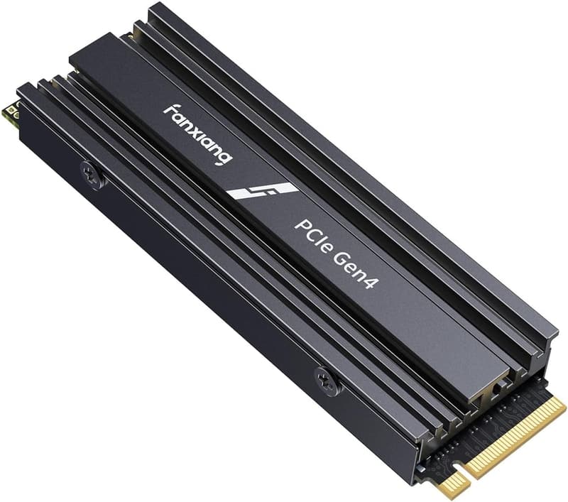 4TB M.2 NVMe SSD 【ヒートシンク付き】 最大7300MB/s PCIe Gen4.0 PS5動作確認済 3D NAND SLCキャッシュ 5年保証