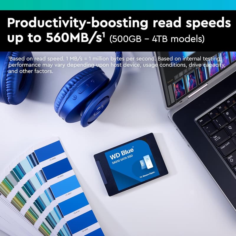 WD Blue SA510 2TB 内蔵SSD - SATA III 6Gbps、2.5インチ、最大560MB/s