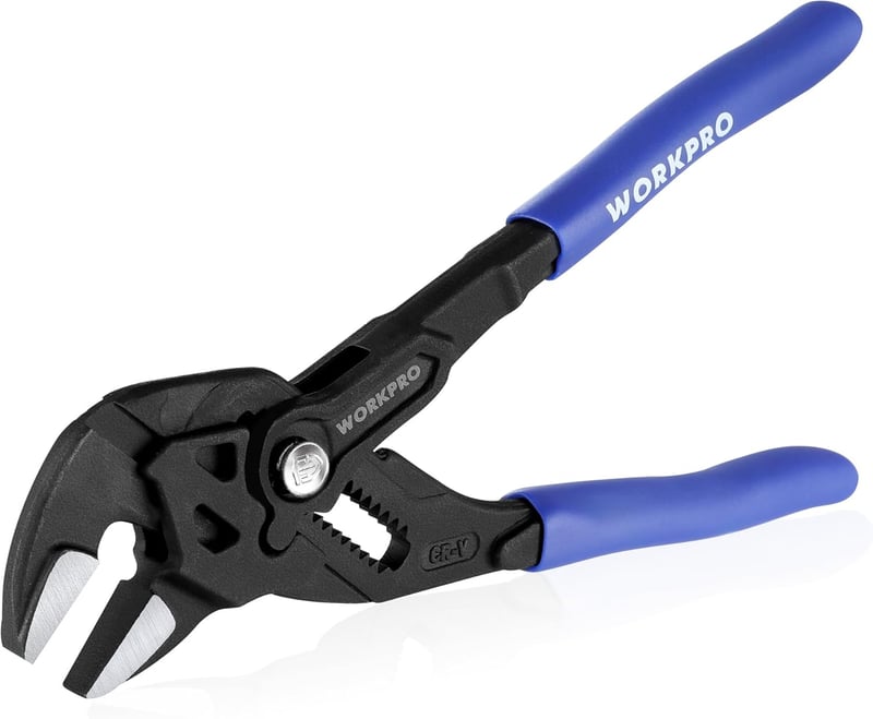WORKPRO プライヤーレンチ ブラック仕上げ ロック機構 最大口開幅40mm
