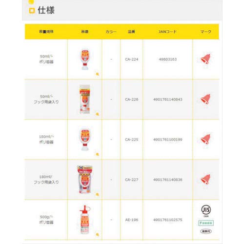 木工用接着剤 フック 50ml - セメダイン(Cemedine)