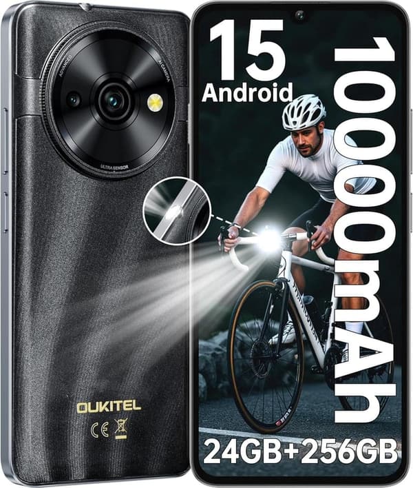 大容量バッテリー10000mAh Androidスマートフォン OUKITEL C59 Pro 6.88インチ90Hz 24GB+256GB/1TB拡張 NFC 13MP 4G対応