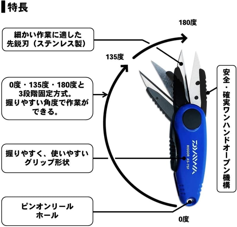 ダイワ ラインカッター リガー AS-75F アソートカラー