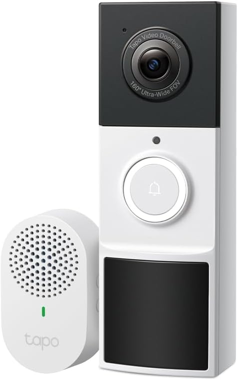 Tapo スマートドアホン 2Kビデオ 録画不要 Wi-Fi対応 双方向通話 人物・車両・ペット検知【外出先からスマホで確認】