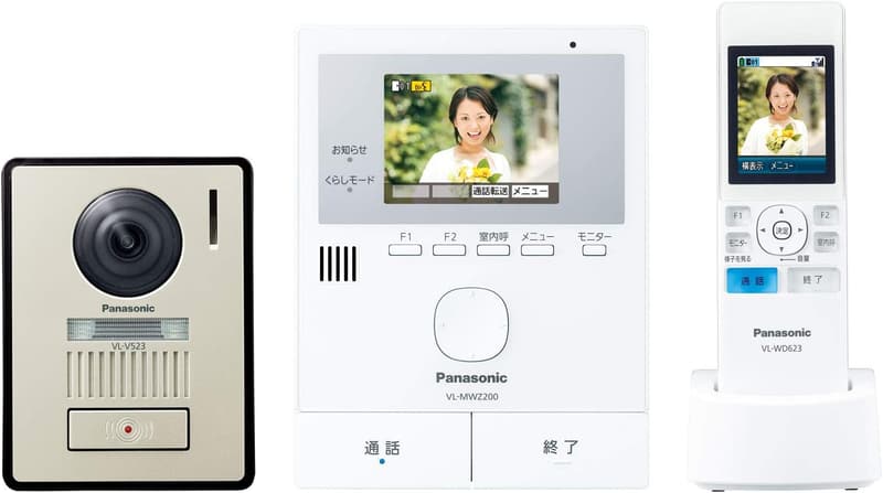 ワイヤレスモニター付き30万画素テレビドアホン LEDライト搭載 VL-SWZ200KL