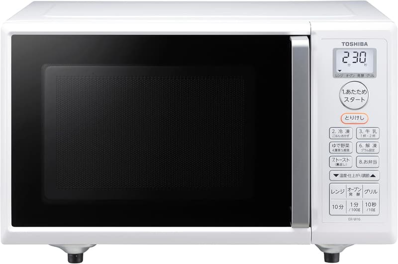 一人暮らし向け 東芝(TOSHIBA) 16L フラットテーブル オーブンレンジ ホワイト ER-W16(W)