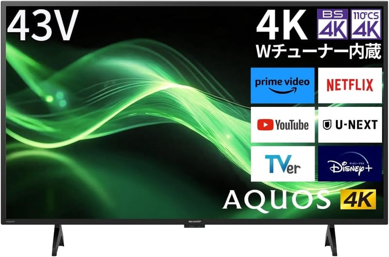 2024年モデル シャープ 43V型 4K液晶テレビ AQUOS Google TV Dolby Atmos Wi-Fi6対応