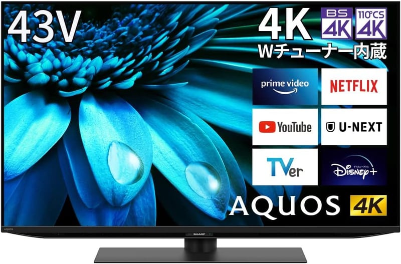シャープ 43V型 4K液晶テレビ AQUOS 4T-C43EL1 Google TV ドルビーアトモス (2022年モデル)