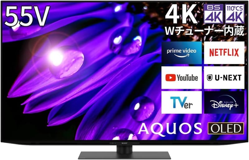 シャープ 55V型 有機EL 4Kテレビ AQUOS OLED 4T-C55EQ1 Google TV内蔵