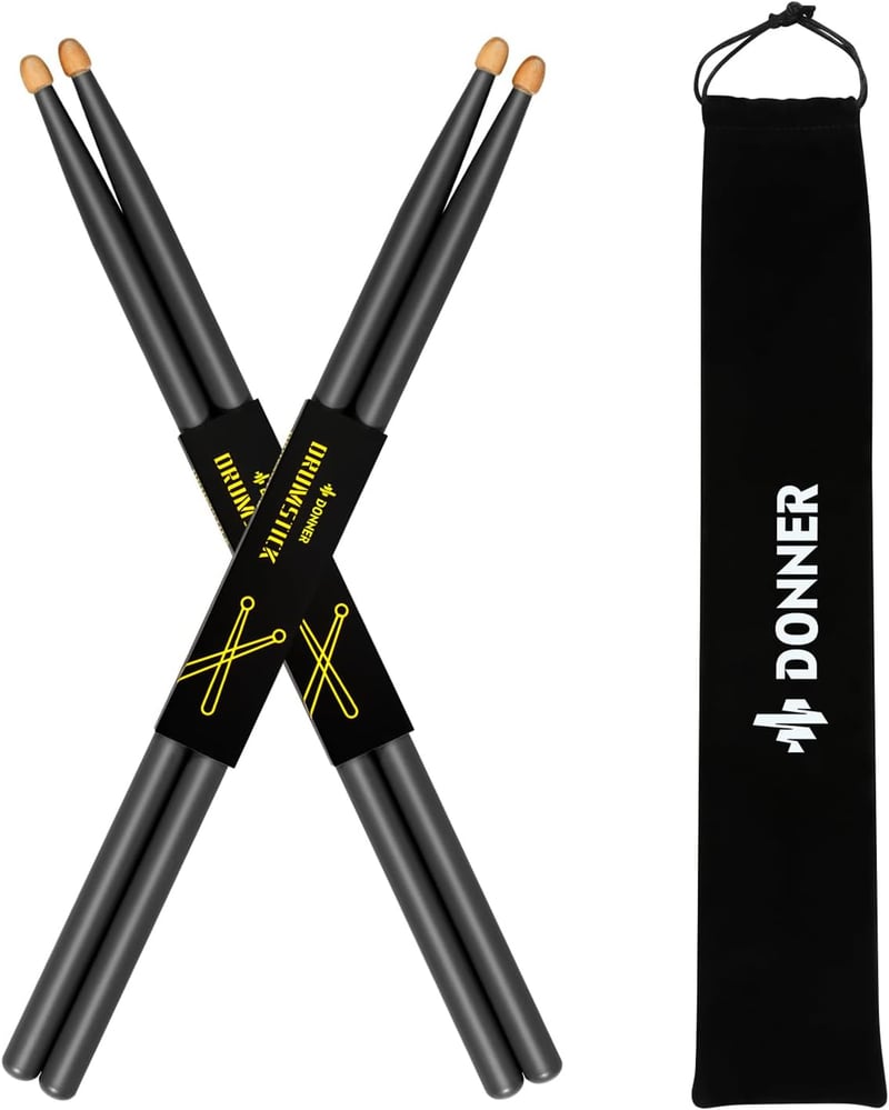 クリスマスギフト Donner 5Aメープルウッド ドラムスティック 2組セット 収納ケース付き