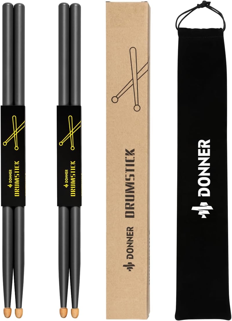 クリスマスギフト Donner 5Aメープルウッド ドラムスティック 2組セット 収納ケース付き