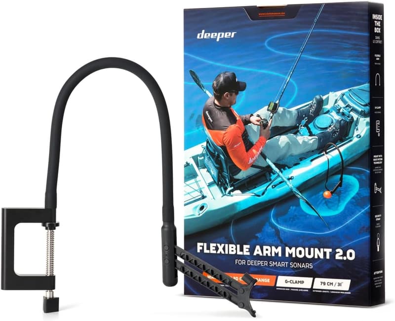 deeper専用フレキシブルアーム 2.0 - ワイヤレス魚群探知機用