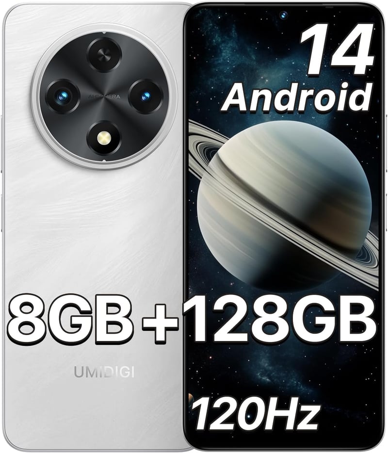 UMIDIGI G100A 120Hz大画面スマホ 8GB RAM/128GB ROM SIMフリー 6000mAhバッテリー 日本語ガイド付き