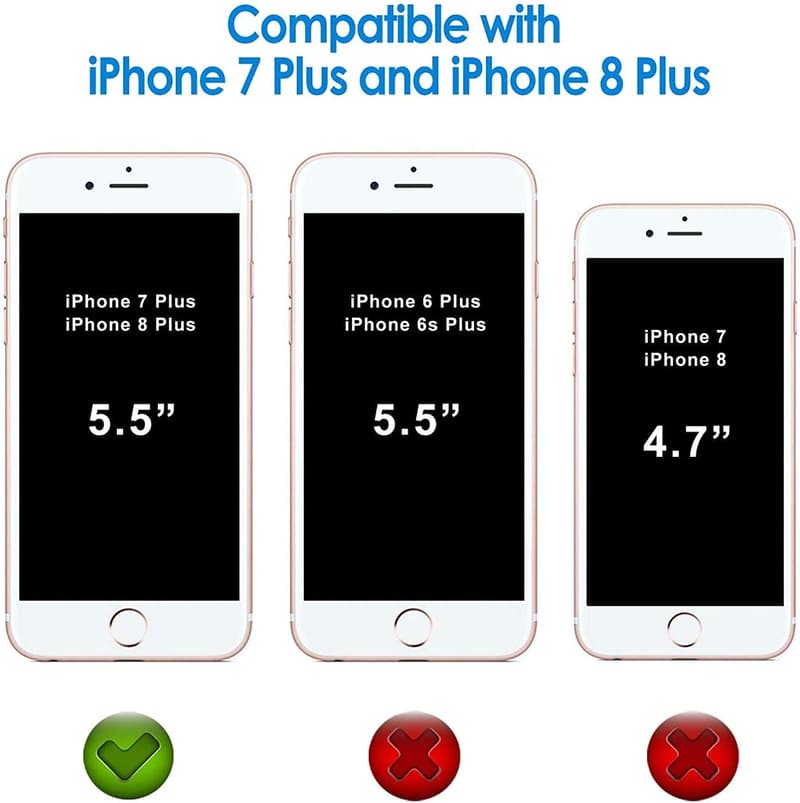 iPhone7 Plus/iPhone8 Plus用クリアバンパーケース 衝撃吸収・傷防止