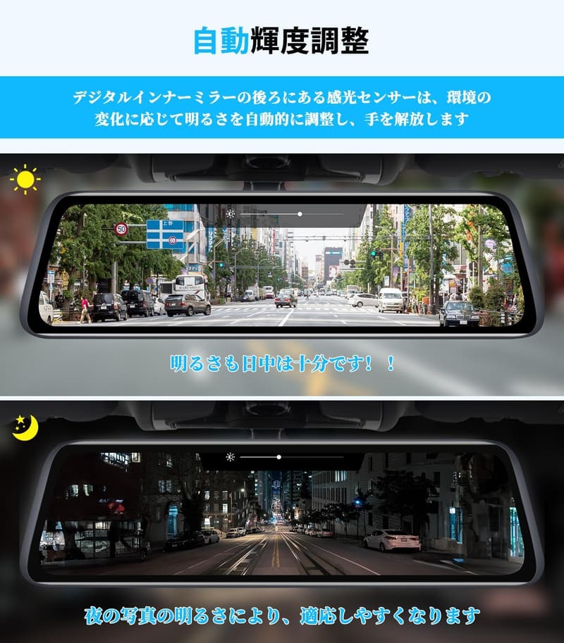 最新ドライブレコーダー ミラー型 GPS対応 広角レンズ 超暗視 駐車監視 送料無料