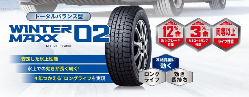 WINTER MAXX 02 155/70R12 スタッドレスタイヤ 乗用車用 氷上性能とロングライフのバランス