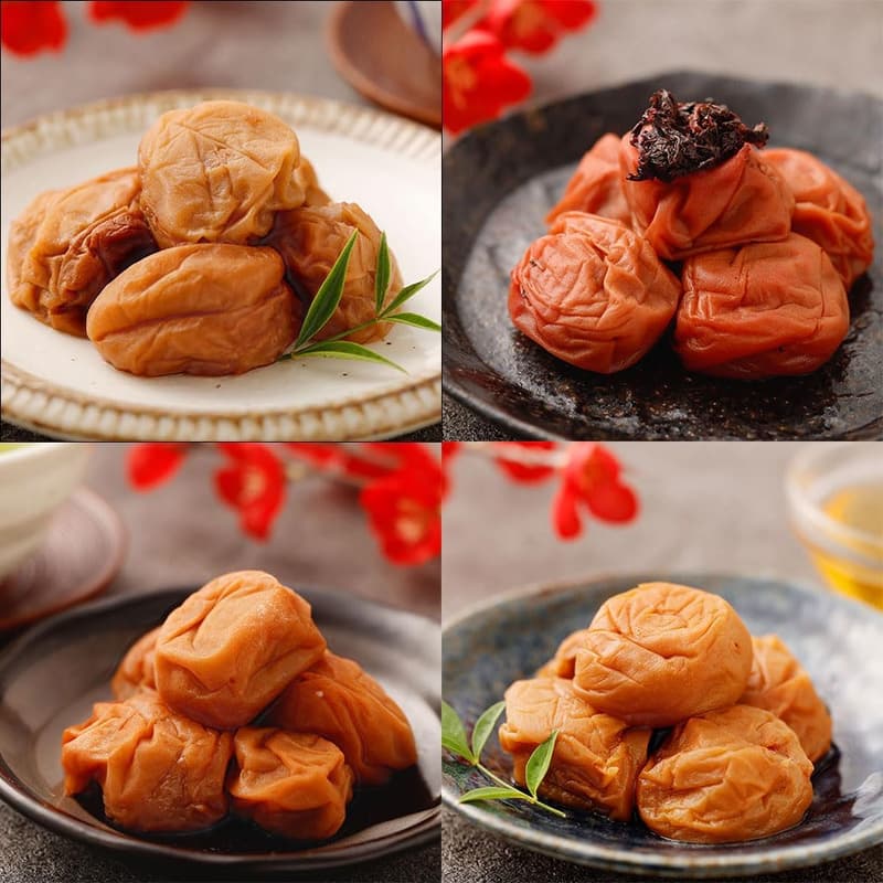 紀州南高梅 大粒お試しセット 400g （訳ありつぶれ梅 4種）プレゼント・贈り物用 梅干し