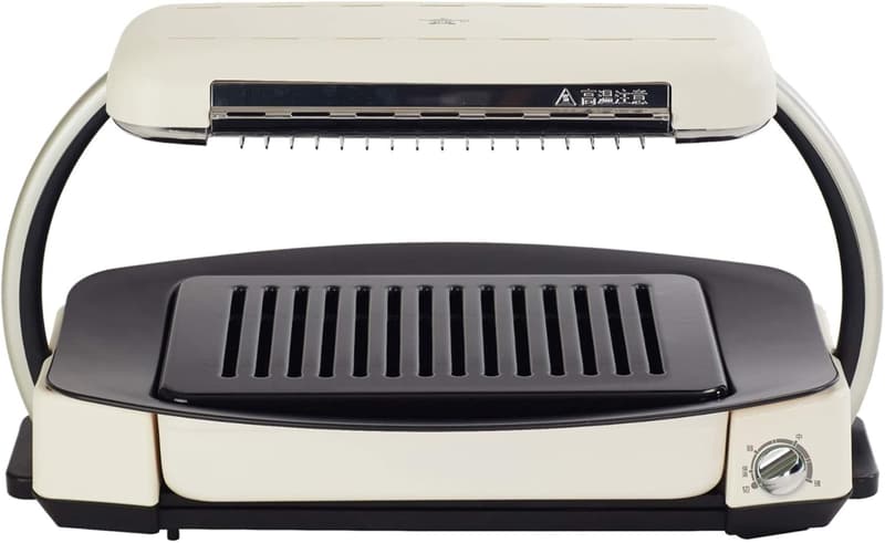 グラファイトグリルプレート ホットプレート 減煙機能付き 4段階温度調節 ホワイト AEG-G13A(W)