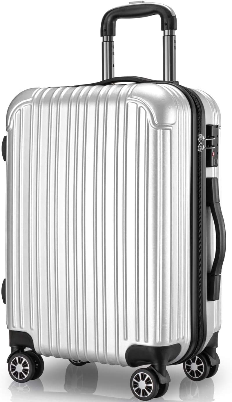 機内持込対応 TSAダイヤル式ロック超軽量スーツケース Sサイズ 40.5L 銀
