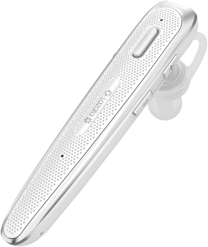 Lavodio Bluetoothワイヤレスヘッドセット Qualcommスマートチップ搭載【デュアルマイク ENC、ミュート機能】在宅勤務・テレワーク対応「白」