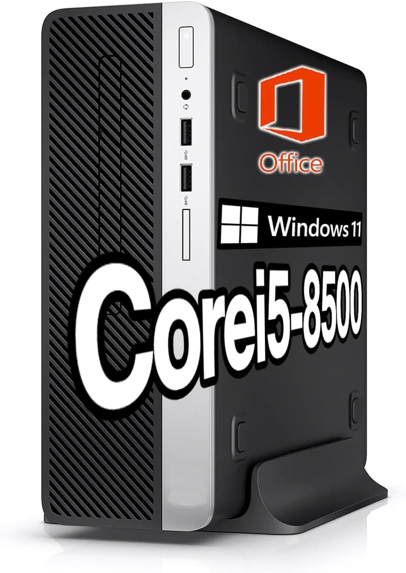 整備済みデスクトップPC Prodesk 400 G5 SF 第8世代 Core i5-8500 SSD搭載（256GB/500GB、8GBメモリ、MS Office 2021、Windows11）