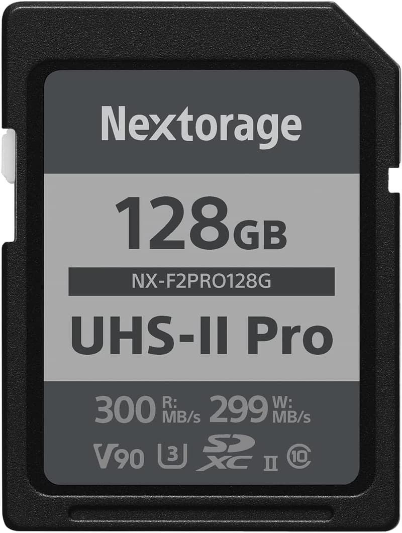 Nextorage F2PROシリーズ UHS-II V90 128GB SDXCカード 高速300MB/s 読出し 299MB/s 書込み 4K/8K録画対応