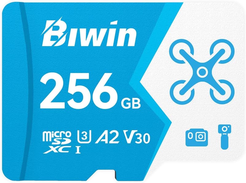 256GB Biwin microSDカード MS160 UHS-I U3 V30 4K/フルHD対応 高速メモリカード
