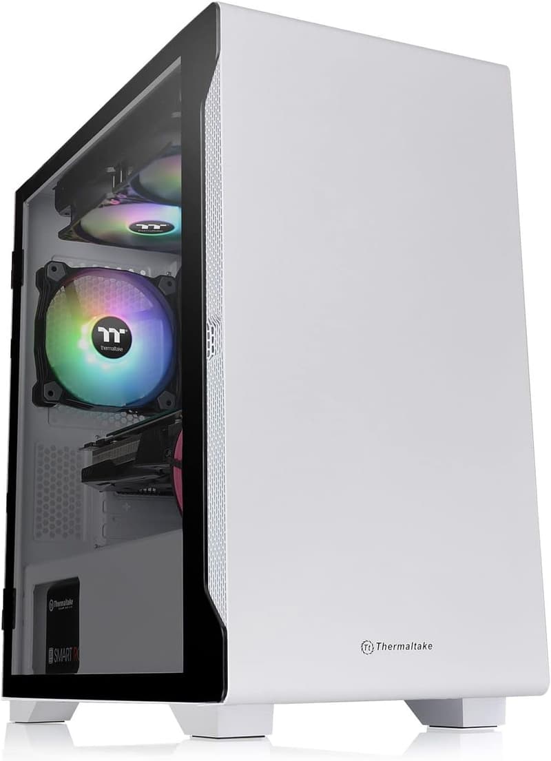 Thermaltake S100 TG スノーエディション 強化ガラス ミニタワー PCケース ホワイト