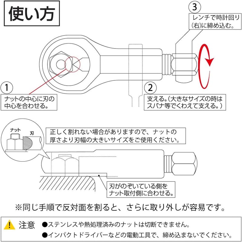 ナットスプリッター 錆・腐食・固着したナット用 9~12mm対応 NB-1