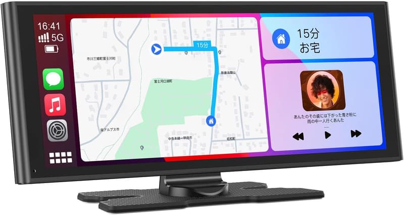 9.26インチタッチスクリーン車載オーディオ（Carplay/Android Auto無線接続、リアカメラ付き、Bluetooth/AUX/FM対応、工事不要、1年保証）