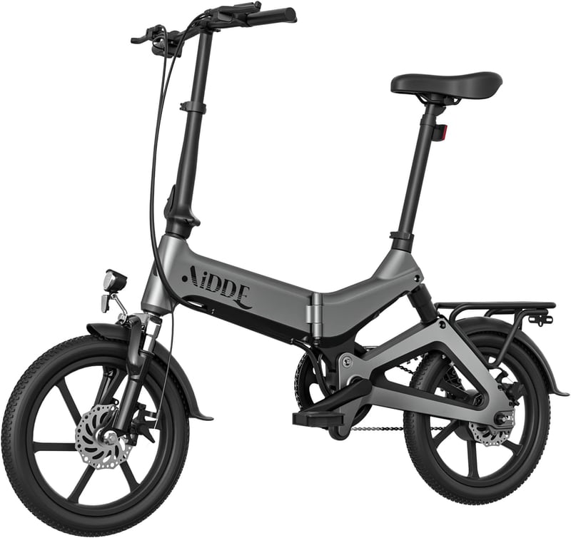 2024年新仕様 AiDDE 電動アシスト自転車 16インチ 折りたたみ式 最大100㎞公道可 ダブルサスペンション 5段アシスト
