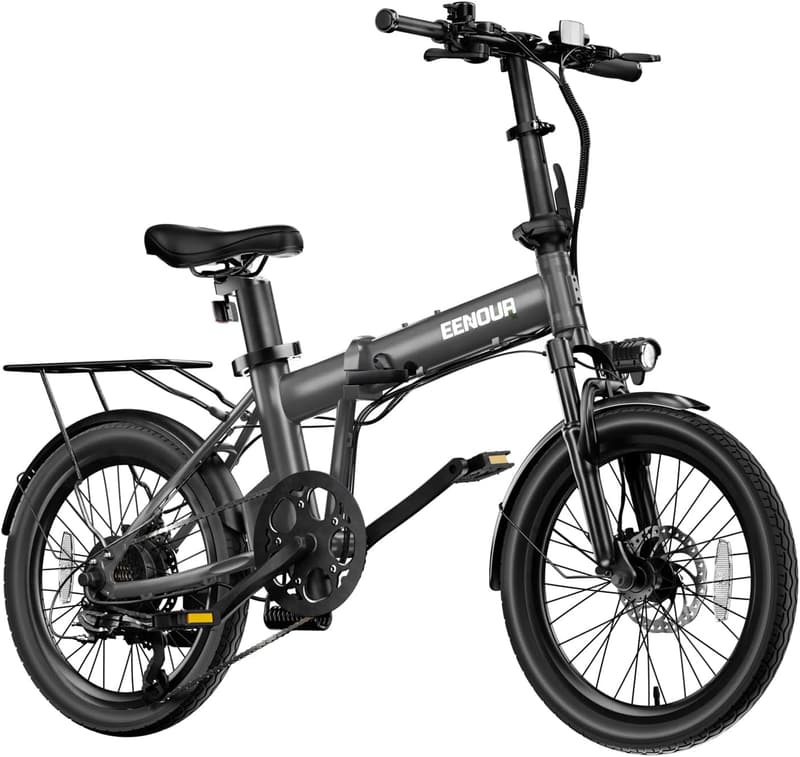 EENOUR C4 折りたたみ電動自転車 20インチ 最大140km走行可能 5段アシスト シマノ7段変速 軽量・防水・耐震 通勤・アウトドア用