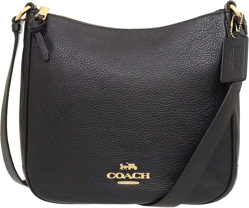 コーチ エリー ファイル バッグ レディース ブラック Pebbled Leather ショルダーバッグ [アウトレット]