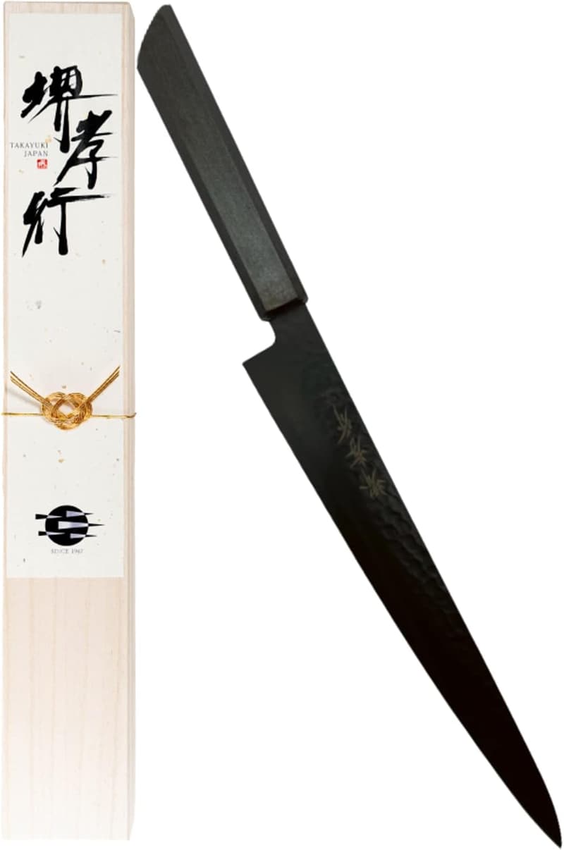 プロの料理人愛用 朗黒 筋引き包丁 240mm V金10号 青木刃物製作所