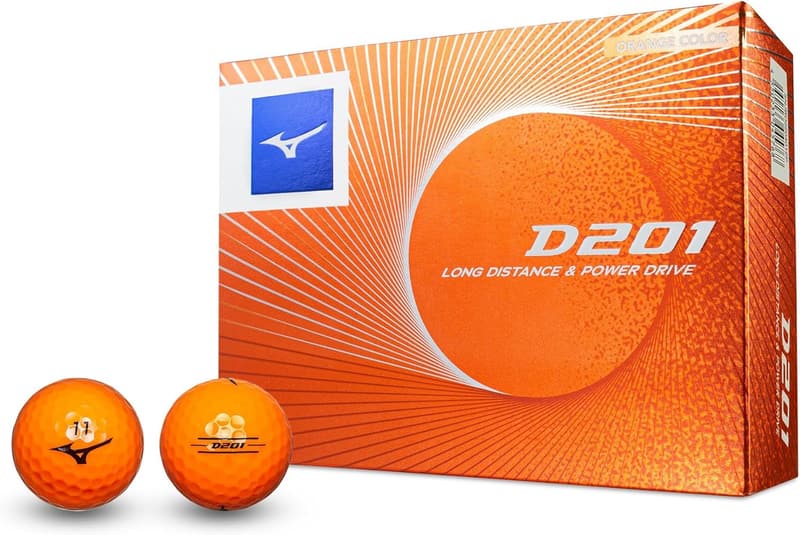 飛距離追及型ゴルフボール D201 | ヘッドスピード35m/s以上対応 | ソフトフィーリング | 2ピース構造