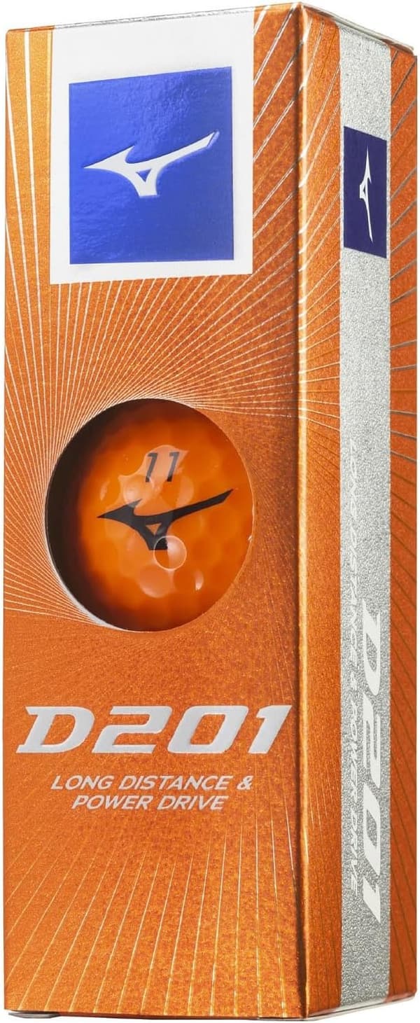 飛距離追及型ゴルフボール D201 | ヘッドスピード35m/s以上対応 | ソフトフィーリング | 2ピース構造