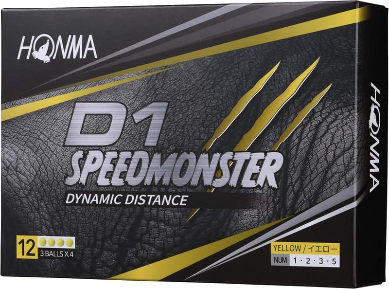 本間ゴルフ D1 SPEED MONSTER ゴルフボール 1ダース (12個入)