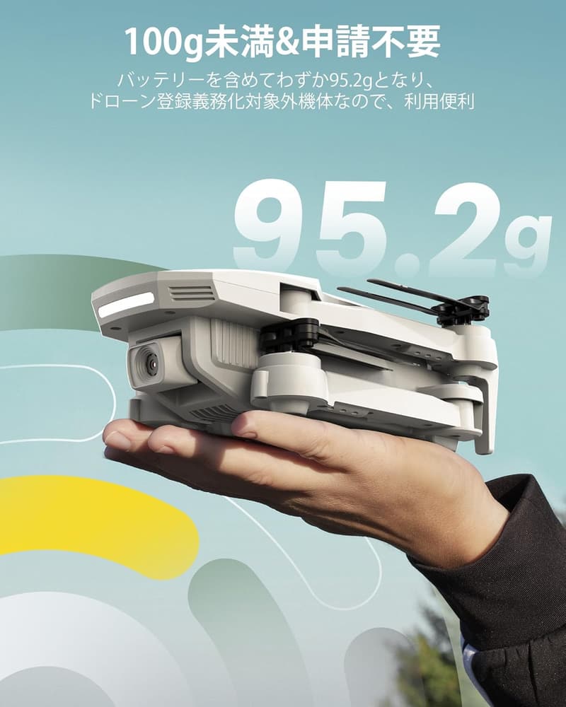 誕生日プレゼントにも最適なHoly Stone小型ドローン（1080Pカメラ、折りたたみ式、バッテリー3個付き）