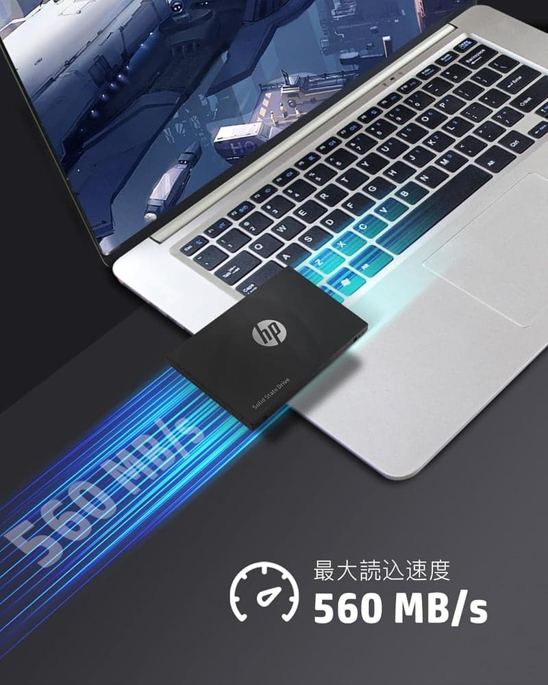 PS4対応 高耐久 256GB 内蔵SSD (2.5インチ, SATA III, 高速560MB/s) メーカー3年保証