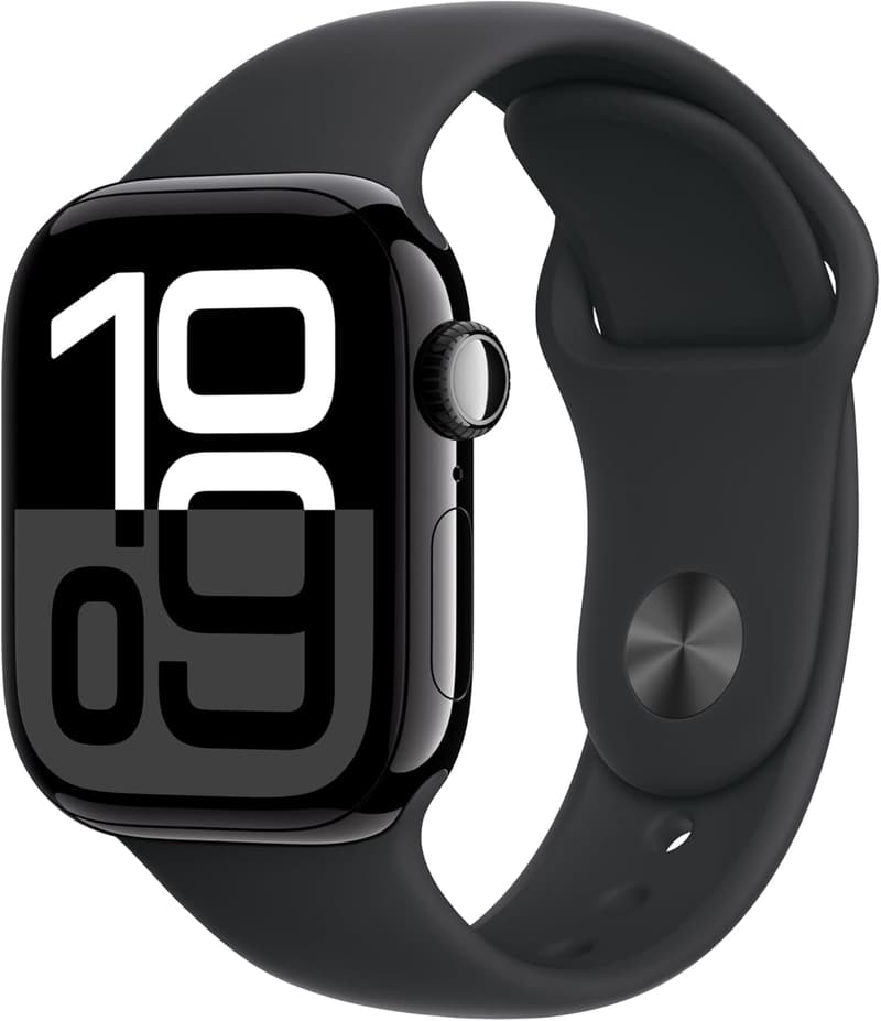 Apple Watch Series 10 GPSモデル - 42mmジェットブラックアルミケース・ブラックスポーツバンド