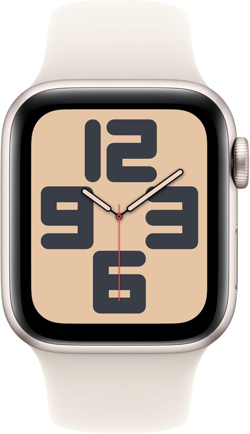 Apple Watch SE（第2世代）GPSモデル 40mm スターライトアルミニウムケース スポーツバンド付き フィットネストラッカー・睡眠トラッカー・心拍数モニタリング・耐水性能