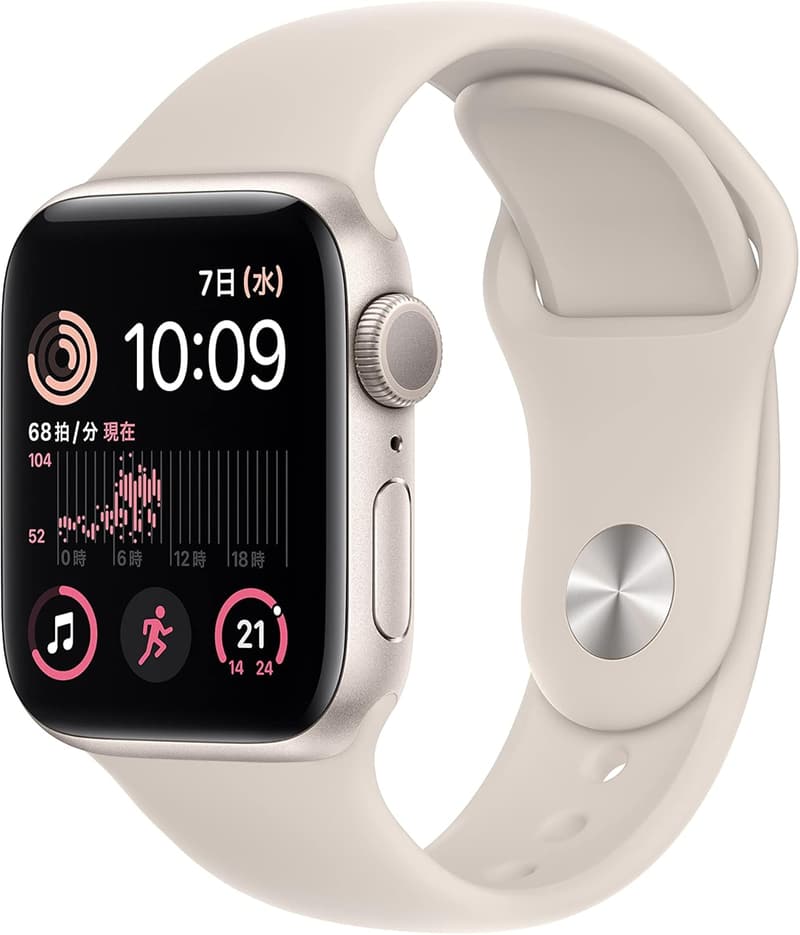 Apple Watch SE 第2世代 (GPSモデル) - 40mm スターライトアルミニウムケース