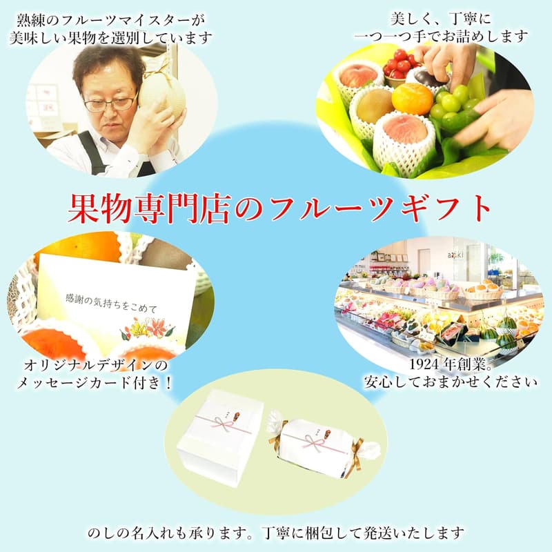 旬のフルーツギフトA アオキフルーツマイスター厳選 柑橘・キウイ・さくらんぼ・メロンなどの詰合せ 贈り物・誕生日・内祝・入学祝・退職祝対応