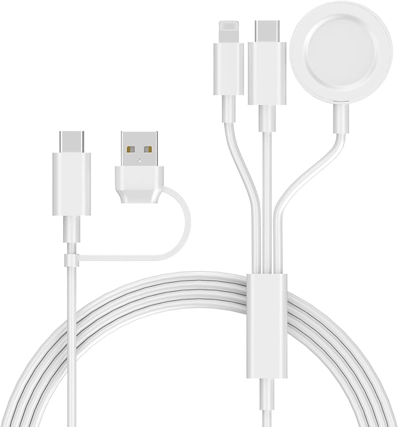 2025最新設計 3in2 マグネット式ウォッチ充電ケーブル USB/Type-C対応 軽量 旅行・外出用 Series全シリーズ対応